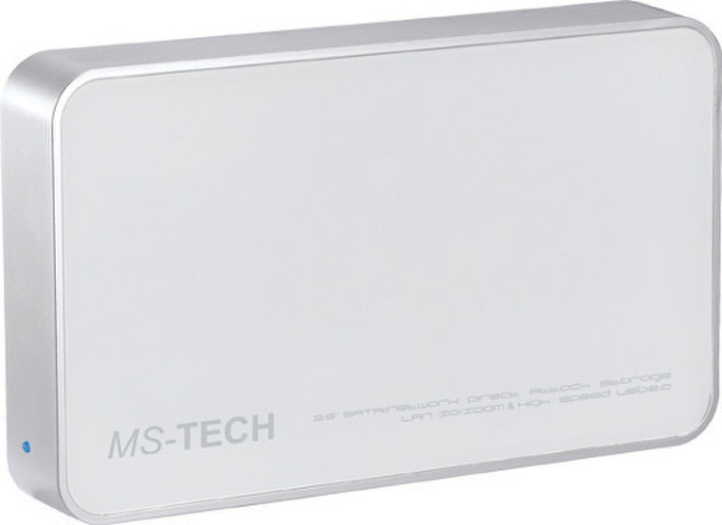 MS-Tech LU-373N 3.5Zoll Weiß Speichergehäuse