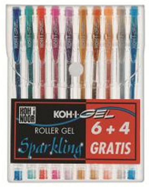 Koh-I-Noor NAGP10S Capped Blue,Green,Grey,Orange,Pink,Red 10pc(s)