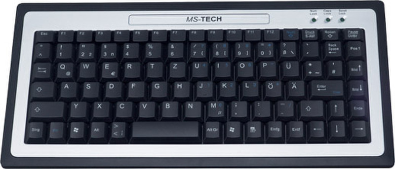MS-Tech LT-340U Mini Keyboard USB+PS/2 keyboard