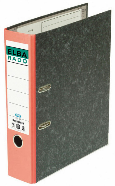 Elba Rado Aluminium,Cardboard Black,Red ring binder