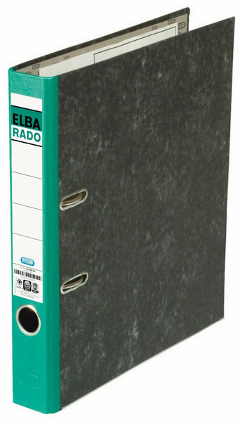 Elba Rado Aluminium,Cardboard Black,Green ring binder
