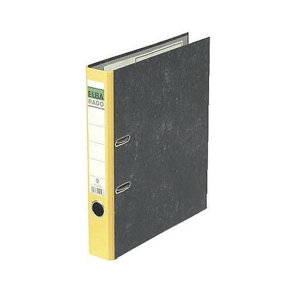 Elba Rado Aluminium,Cardboard Black,Yellow ring binder