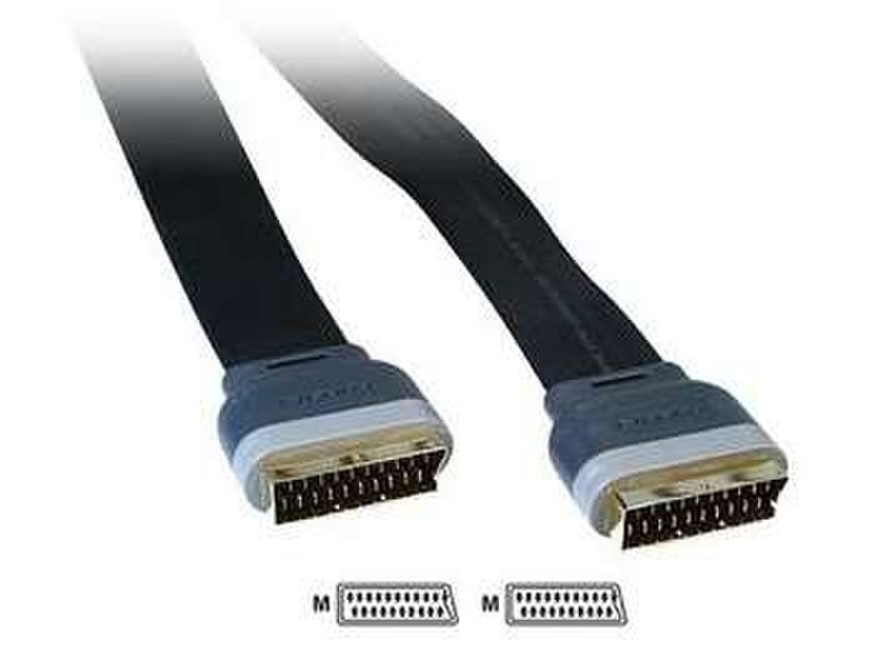 Belkin PureAV Blue Series Scart Video Cable 1.8м SCART (21-pin) SCART (21-pin) Черный SCART кабель