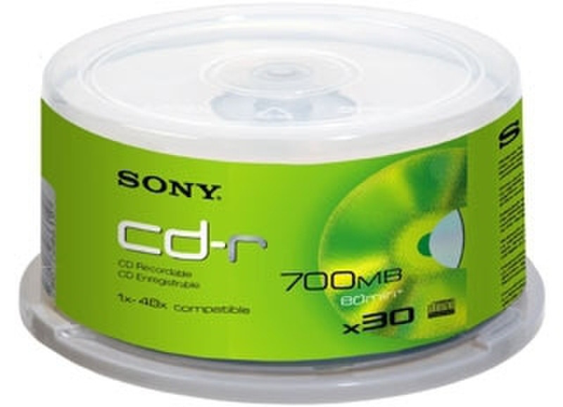 Sony CDQ 30 x CD-R - 700 MB ( 80min ) 48x - spindle CD-R 700MB