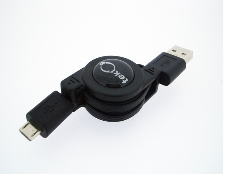 Muvit SB Retractable DATA cable Micro USB USB micro USB Black mobile phone cable