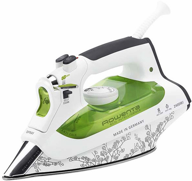 Rowenta DW6020 Dry & Steam iron Stainless Steel soleplate 2400Вт Зеленый, Белый утюг