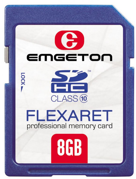 EMGETON Flexaret SDHC 8GB 8GB SDHC Klasse 10 Speicherkarte