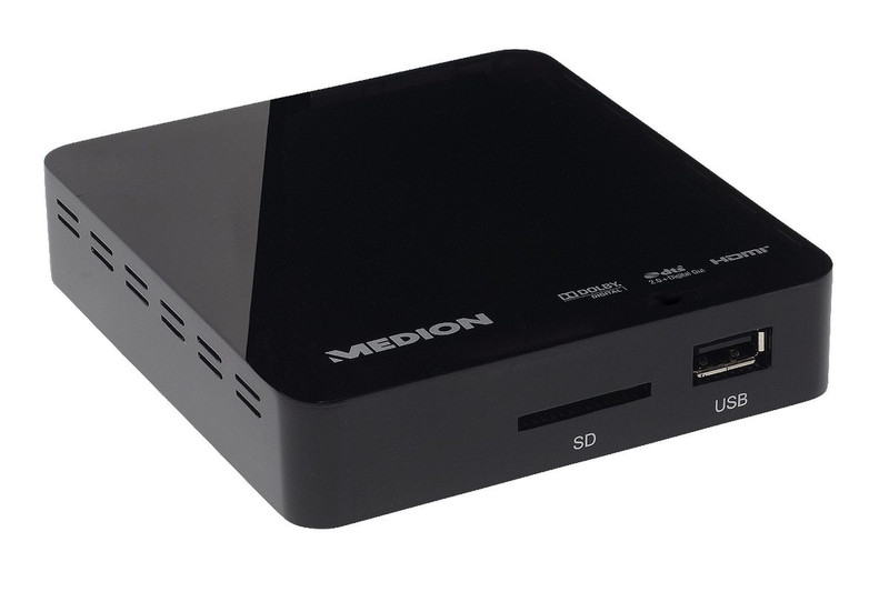 Medion E85023 Lecteur Multimedia HD (MD 86569) Schwarz Digitaler Mediaplayer