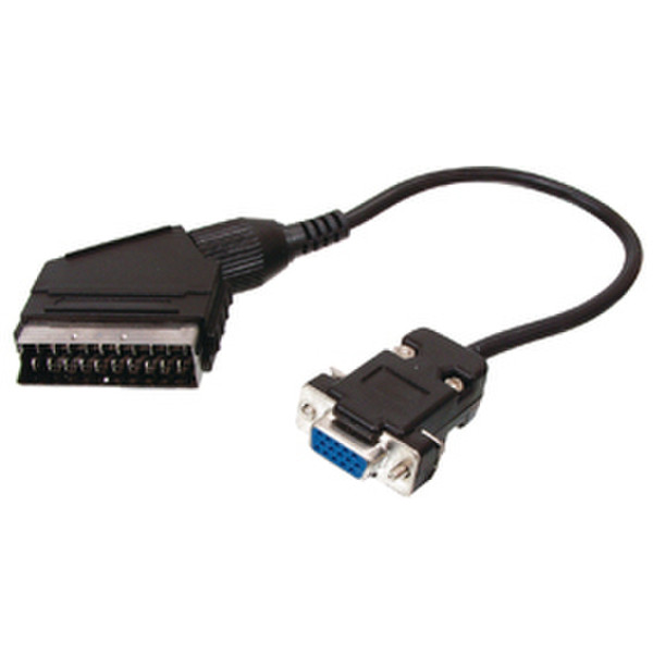 Valueline SCART 30 0.3m SCART (21-pin) VGA (D-Sub) Black video cable adapter