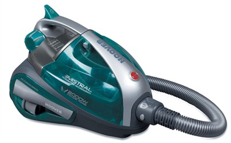 Hoover MISTRAL TMI 2015 Цилиндрический пылесос 2л 2000Вт Зеленый, Cеребряный