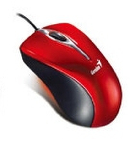 Genius Ergo 300, red USB+PS/2 Optisch 1200DPI Rot Maus