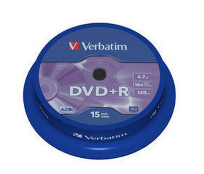 Verbatim DVD+R 16X 4.7GB 15pk 4.7GB DVD+R 15Stück(e)