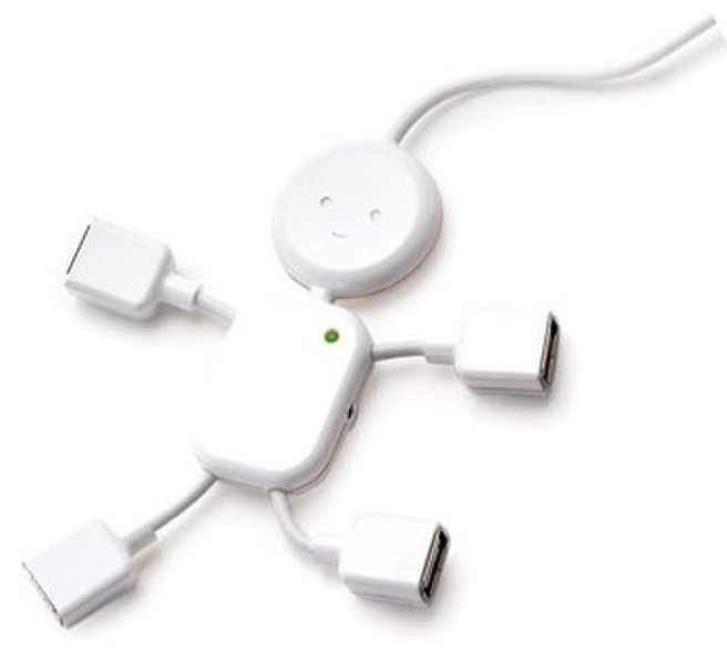 Kikkerland USB-hub Man Weiß