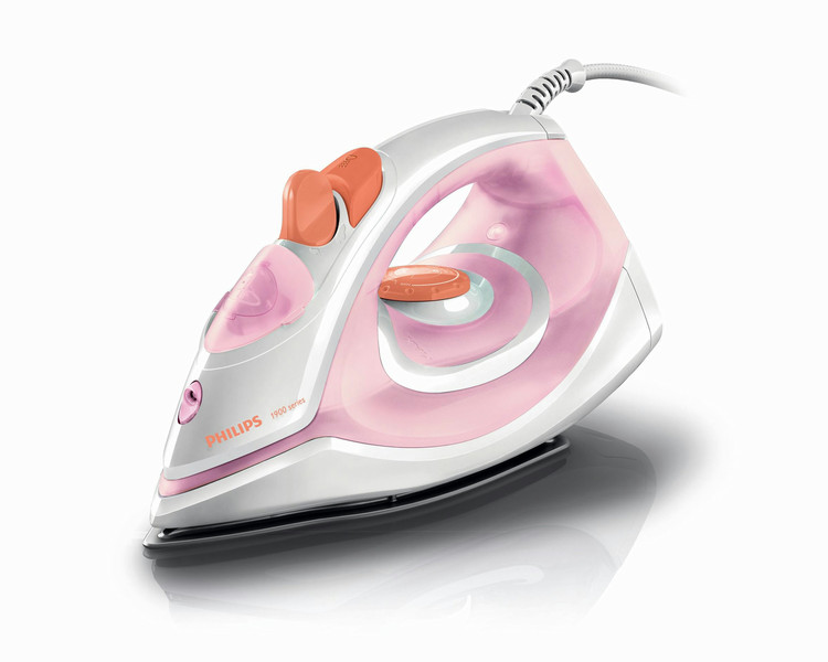 Philips 1900 series GC1920/22 Steam iron 1400W Pink,White iron