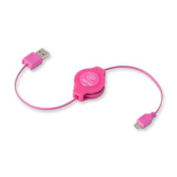 ReTrak EUCABLEMICPK 1м USB A Micro-USB A Розовый кабель USB