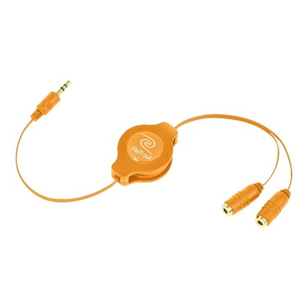 ReTrak EUCABLESPLOR 0.9m 3.5mm 2 x 3.5mm Orange Audio-Kabel