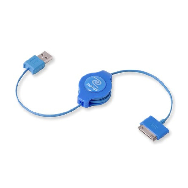 ReTrak EUIPODUSBBU 1м USB A Apple 30-p Синий кабель USB