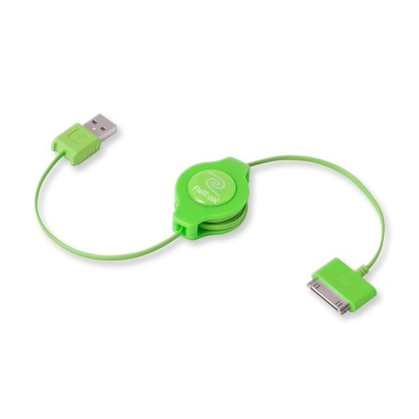 ReTrak EUIPODUSBGN 1м USB A Apple 30-p Зеленый кабель USB