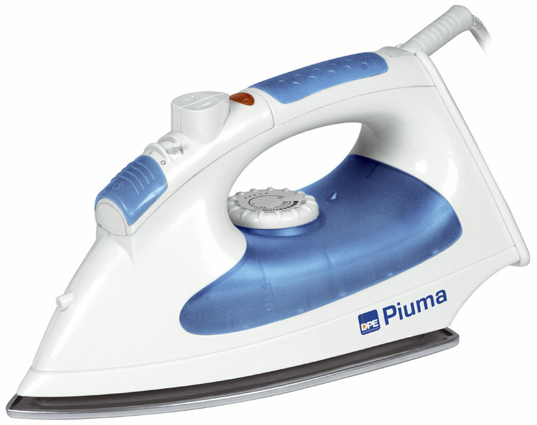 DPE Piuma Dry & Steam iron Stainless Steel soleplate 2000W Blue,White