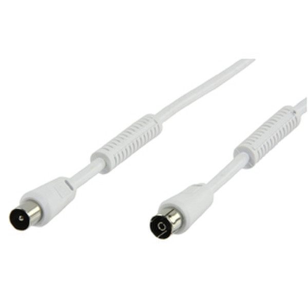 Valueline CX 120DB1.5 1.5м Coax Coax Белый коаксиальный кабель
