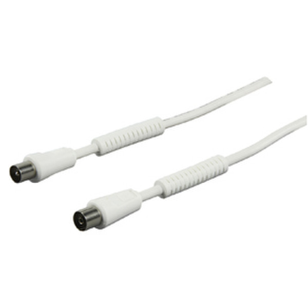 Valueline CX100 1.5 1.5м Coax Coax Белый коаксиальный кабель
