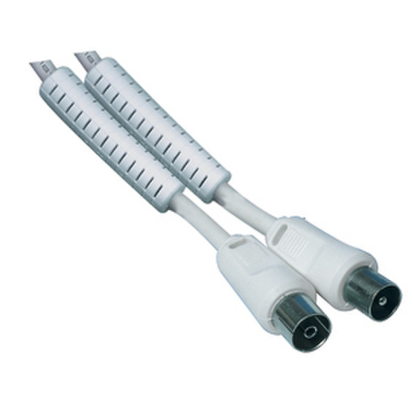 Valueline CX100LC 2.5 2.5м Coax Coax Белый коаксиальный кабель