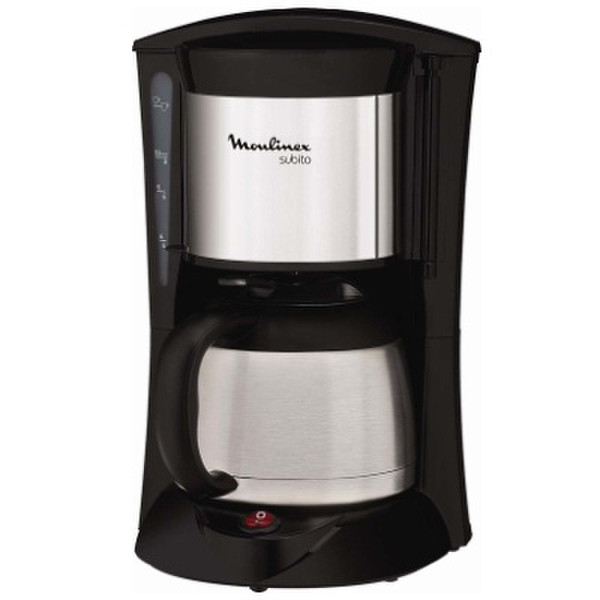 Moulinex Subito FT1105 Drip coffee maker 1.25L 15cups Black,Stainless steel