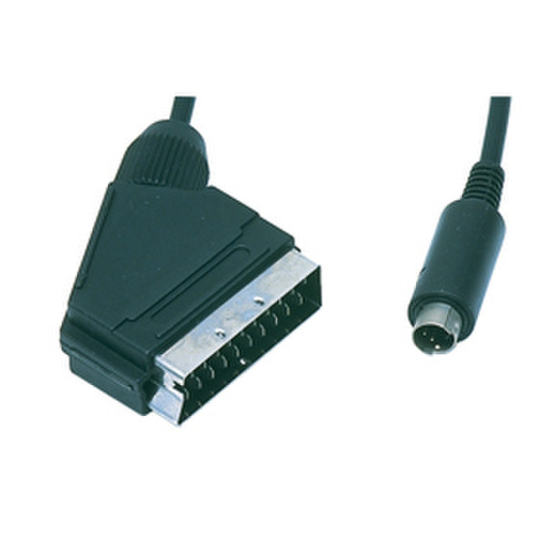 Valueline SCART 27 1.5m SCART (21-pin) S-VHS Schwarz Videokabel-Adapter