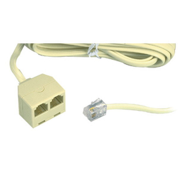 Valueline TEL-0026 15м Белый телефонный кабель