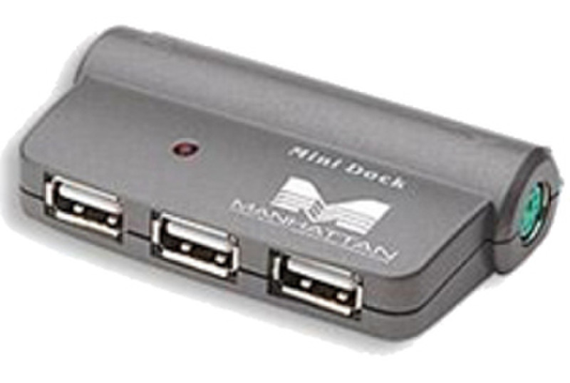Manhattan Hub USB + PS/2 Silver