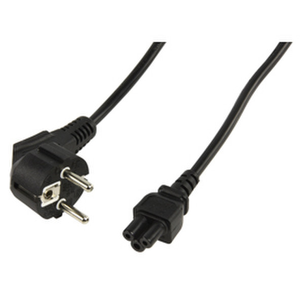Valueline CABLE-712-2.5 2.5m CEE7/4 Schuko C5 coupler Black power cable