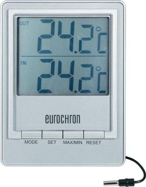Eurochron Eth 8002 Innenraum Electronic environment thermometer Silber