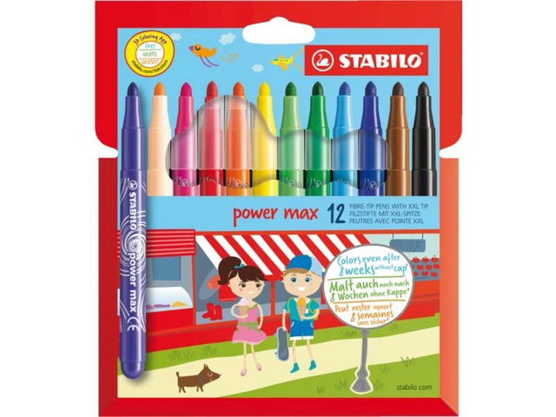 Stabilo power max Bold Multicolour 12pc(s) felt pen