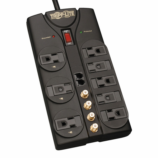 Tripp Lite AV810 8AC outlet(s) 120V 3.05m Schwarz Spannungsschutz