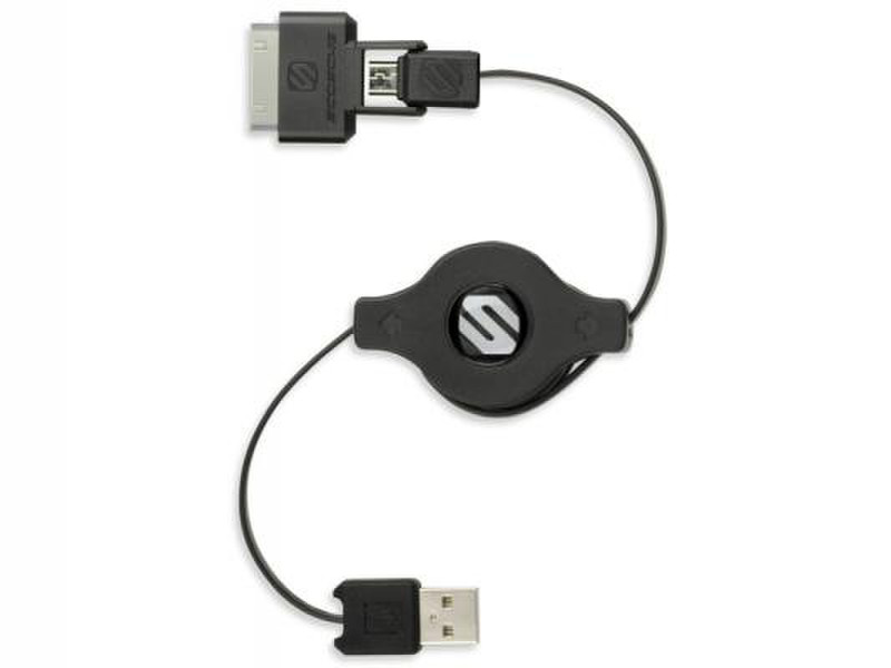 Scosche IPMAR 1м Apple 30-pin microUSB Черный дата-кабель мобильных телефонов