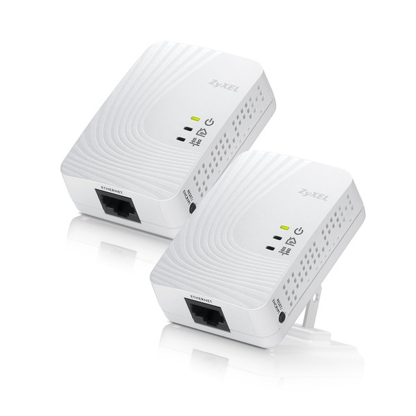 ZyXEL PLA4201 500Mbit/s Eingebauter Ethernet-Anschluss Weiß 2Stück(e) PowerLine Netzwerkadapter
