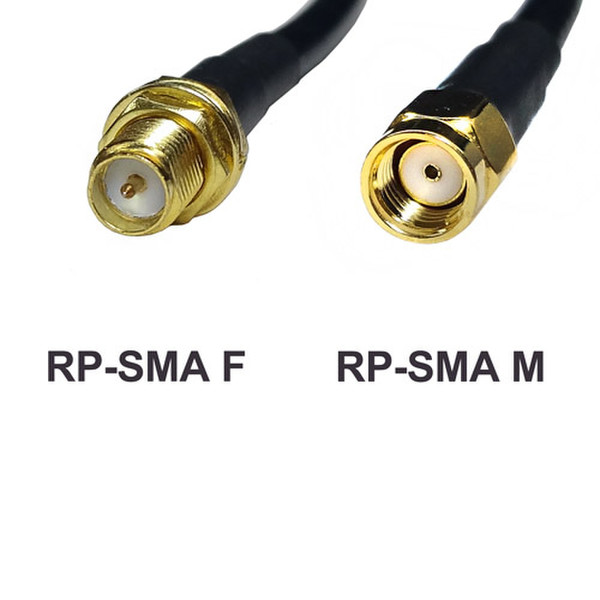 Premiertek PT-SMA-EXT-8 8м RP-SMA RP-SMA Черный коаксиальный кабель