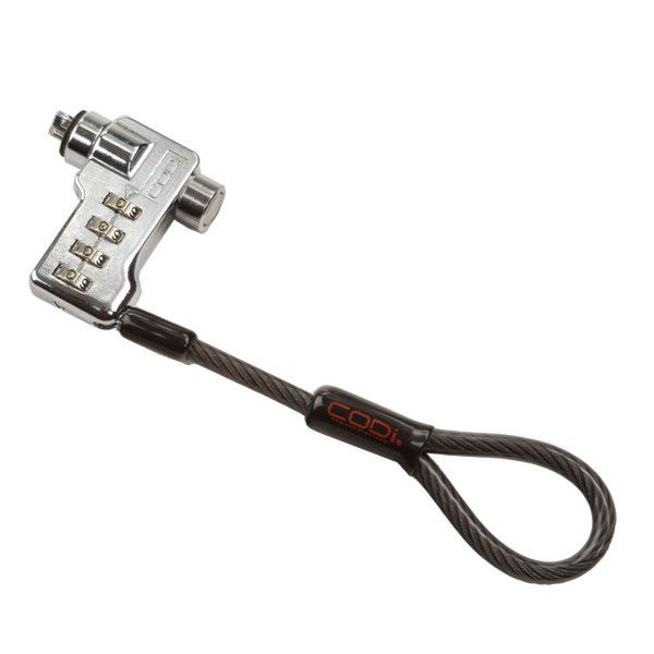 CODi A02028 0.63m Chrome cable lock