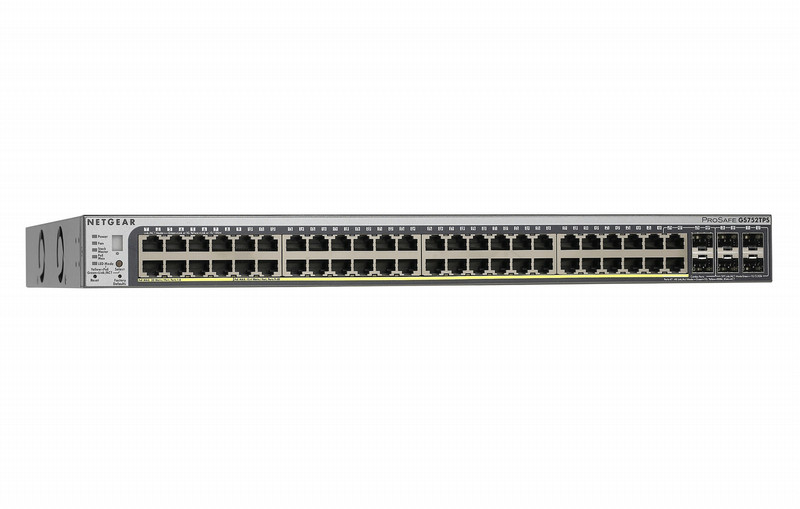 Netgear 2nd Generation ProSafe 48-Port Gigabit PoE Stackable Smart Switch Управляемый L3 Power over Ethernet (PoE) 1U Нержавеющая сталь