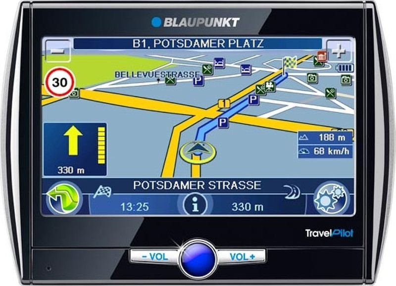 Blaupunkt TravelPilot 300 Портативный ЖК Сенсорный экран 225г Черный навигатор