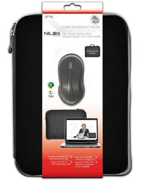 Nilox 14NXBM06D1001 10.1Zoll Sleeve case Schwarz Notebooktasche