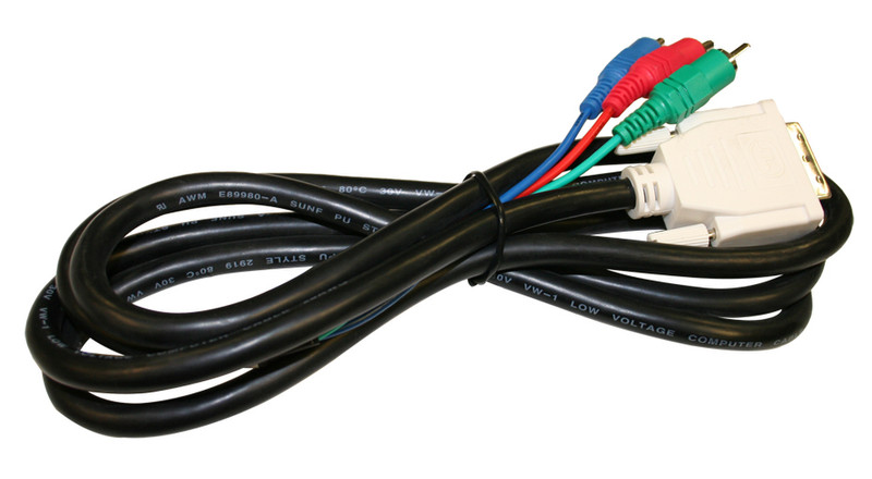 Optoma BC-DICRXX02 2m DVI-I 3 x RCA Black video cable adapter