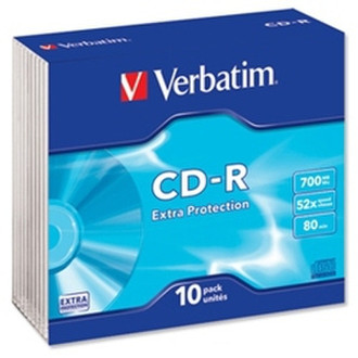 Verbatim CD-R Recordable Cased 52x CD-R 700MB 10pc(s)