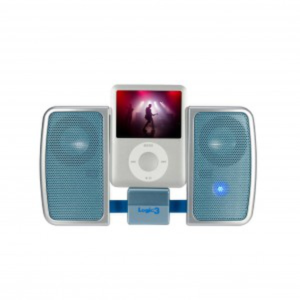 Logic3 i-Station Traveller - Light Blue 2.0channels 4W Blue docking speaker