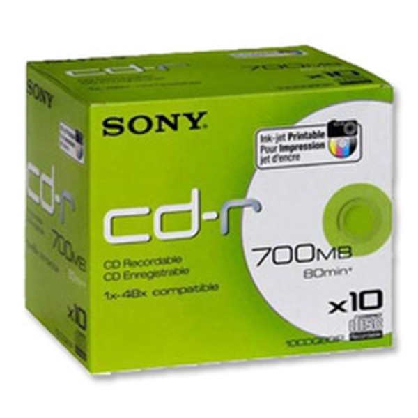 Sony CD-R 80 48x Printable (10) CD-R 700MB 10pc(s)