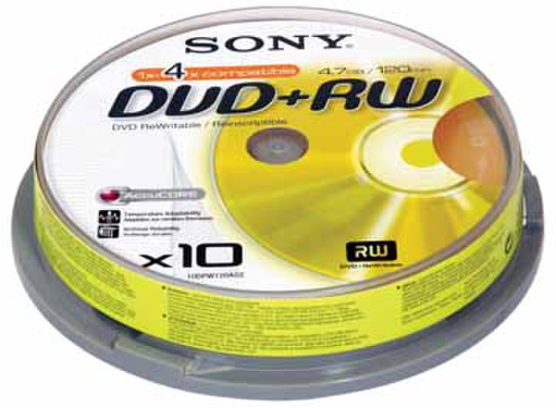 Sony DVD+RW 4.7Gb 2x SP (10) 4.7ГБ DVD+RW 10шт