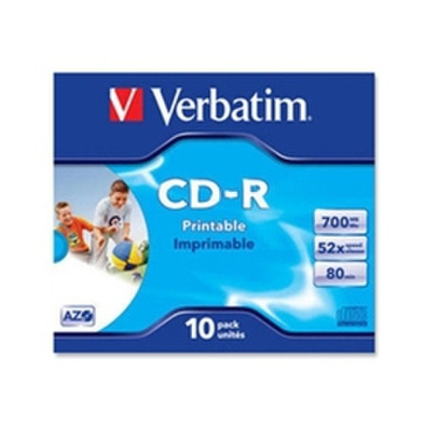 Verbatim CD-R Inkjet Printable Cased 52x CD-R 700MB 10pc(s)