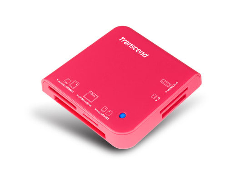 Transcend Multi-Card Reader M5, Hot Pink USB 2.0 Красный устройство для чтения карт флэш-памяти