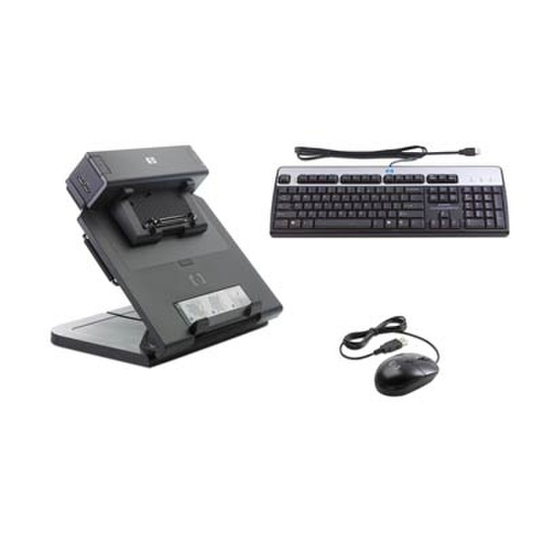 HP Basic Docking Station with Adjustable Notebook Stand, USB Optical Travel Mouse and Standard Basic Keyboard 2004 USB notebook dock/port replicator