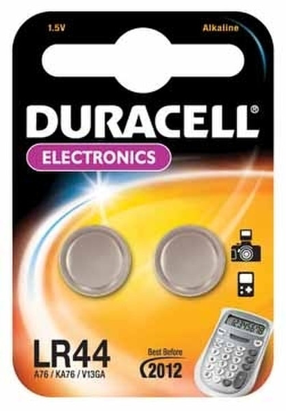 Duracell Electronica LR44 Alkaline 1.5V non-rechargeable battery